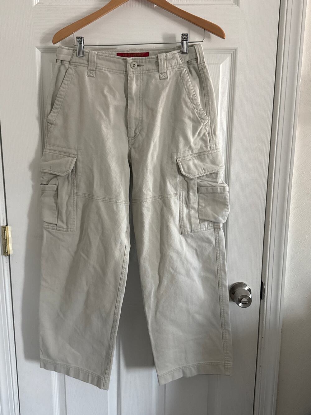 unisex Vtg Old Navy Heavyweight Pants 31X30 Cargo Paratrooper Baggy Y2K